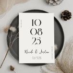 Modern enkel Chic Bröllop Spara Datumet<br><div class="desc">Modern bröllop spara datum med elegantens chic och minimalistiskt stil.</div>