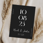 Modern enkel Chic Bröllop Spara Datumet<br><div class="desc">Modern bröllop spara datum med elegantens chic och minimalistiskt stil.</div>