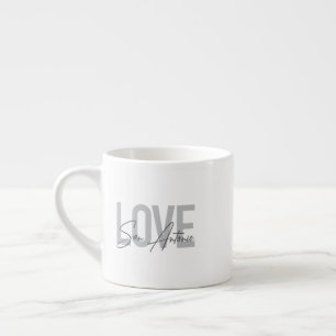 Modern, enkel, chic, coola design Kärlek San Anton Espressomugg
