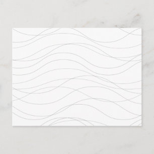 Modern, enkel, chic, elegant vågigt grafiskt linje vykort
