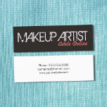 Modern enkel Chic Grått Blek Rosa Makeup Artist  Mini Visitkort<br><div class="desc">Affärskortsmall. Elegants- och chicens utformning. Perfekt för konstnärer,  salon,  skönhetsrelaterade företag.</div>