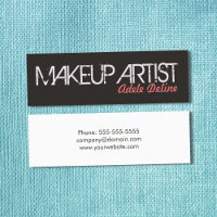 Modern enkel Chic Grått Blek Rosa Makeup Artist