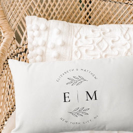 Modern Enkel Chic, Monogram för Chic i Eleganten b Lumbarkudde