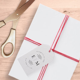 Modern Enkel Chic, Monogram för Chic i Eleganten b Presentetikett