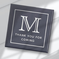 Modern Enkel Chic Monogram-Tack för kommande progr
