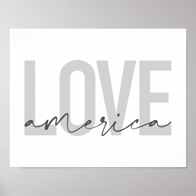 Modern, enkel, chic och coola i Kärlek Amerika Poster (Framsidan)