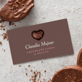 Modern enkel choklad Baker Brown Visitkort