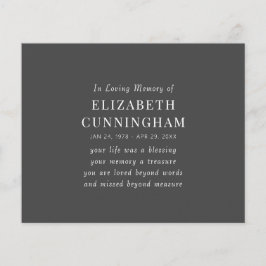 Modern enkel citat för minnesminnesminne i lyft