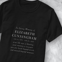 Modern enkel citat för minnesminnesminne i lyft t shirt