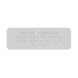 Modern enkel Classy Light Grått-Returadress Returadress Etikett