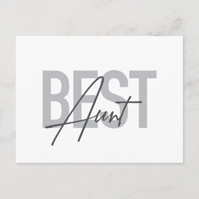 Modern, enkel, cool typografi av Bästa Faster Vykort (Framsida)