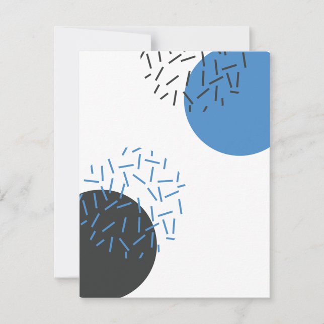 Modern, enkel, coola, abstrakt, grafik mönster anteckningskort (Framsida)