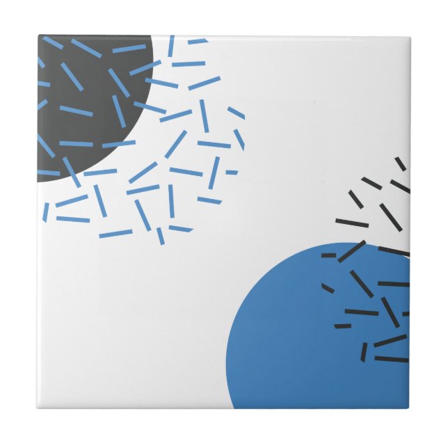 Modern, enkel, coola, abstrakt, grafik mönster kakelplatta (Framsidan)