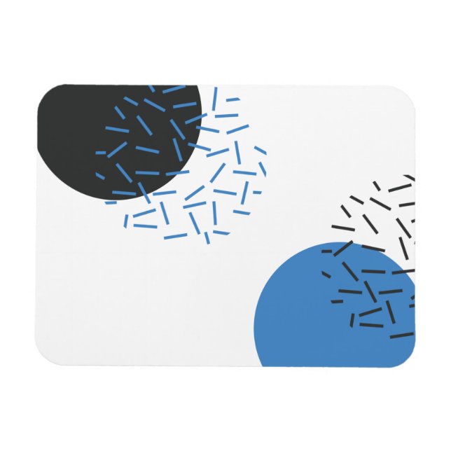Modern, enkel, coola, abstrakt, grafik mönster magnet (Horisontell)