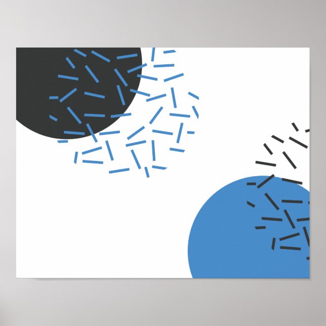 Modern, enkel, coola, abstrakt, grafik mönster poster (Framsidan)