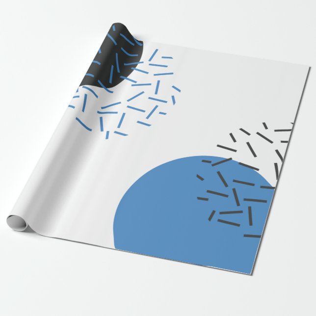 Modern, enkel, coola, abstrakt, grafik mönster presentpapper (Utrullad)