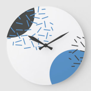 Modern, enkel, coola, abstrakt, grafik mönster stor klocka