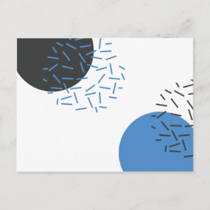 Modern, enkel, coola, abstrakt, grafik mönster vykort