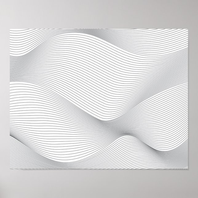 Modern, enkel, coola, abstrakt rörelse mönster poster (Framsidan)