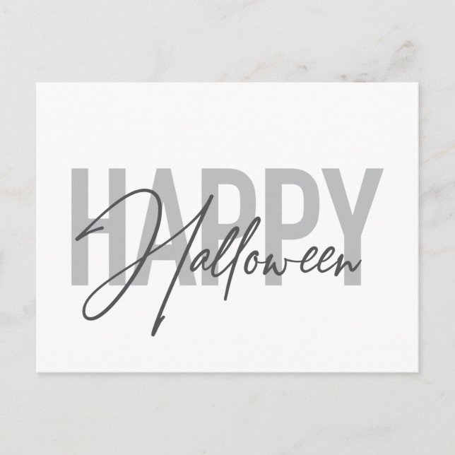 Modern, enkel, coola av Happy halloween Vykort (Framsida)