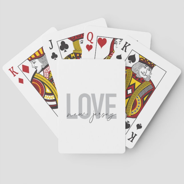 Modern, enkel, coola, stadsplanering Kärlek New je Casinokort (Baksidan)
