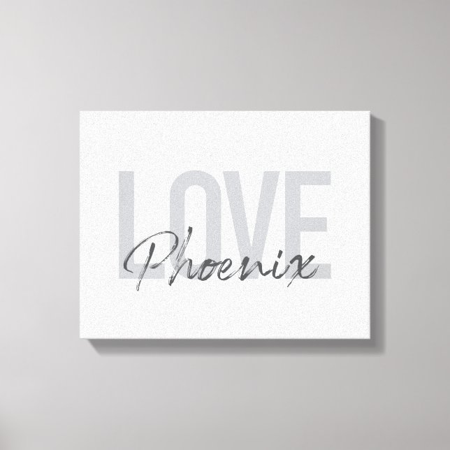 Modern, enkel, coola, stadsplanering Kärlek Phoeni Canvastryck (Framsida)