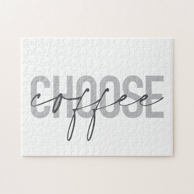 Modern, enkel, coola, stadsplanering Välj kaffe Pussel (Horisontell)