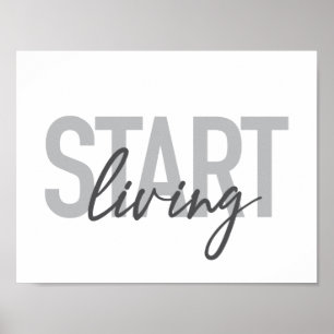 Modern, enkel, coola stadstypografi Börjar leva Poster