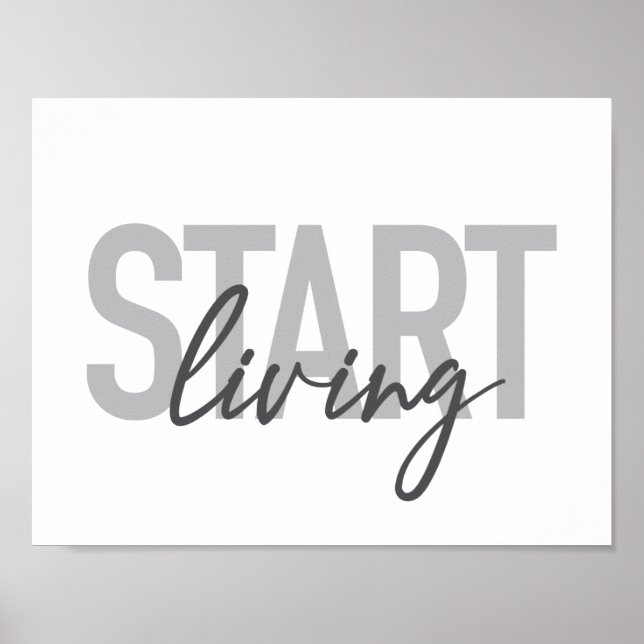 Modern, enkel, coola stadstypografi Börjar leva Poster (Framsidan)