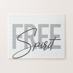 Modern, enkel, coola-typografi av den fria spriten pussel