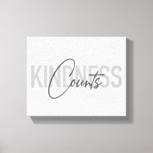 Modern, enkel, coola-typografi av Kindness Counts Canvastryck