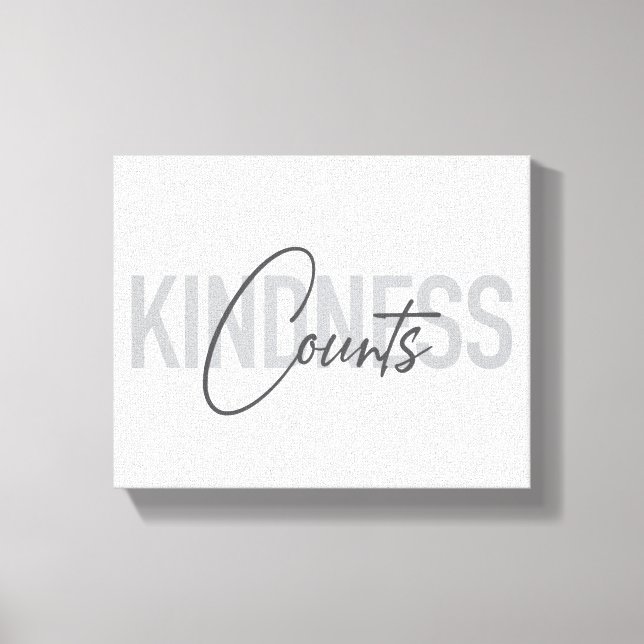 Modern, enkel, coola-typografi av Kindness Counts Canvastryck (Framsida)