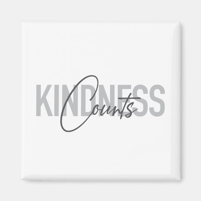 Modern, enkel, coola-typografi av Kindness Counts Magnet (Framsidan)