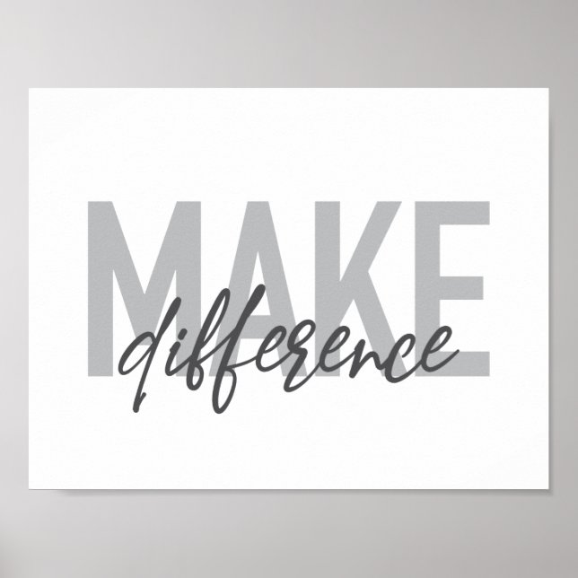 Modern, enkel, coola-typografi gör skillnad poster (Framsidan)