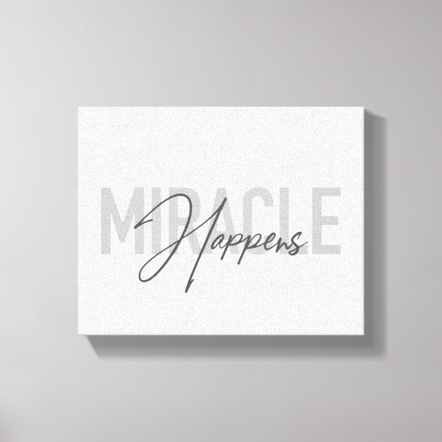Modern, enkel, coola-typografi Miracle Händs Canvastryck (Framsida)