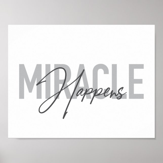 Modern, enkel, coola-typografi Miracle Händs Poster (Framsidan)
