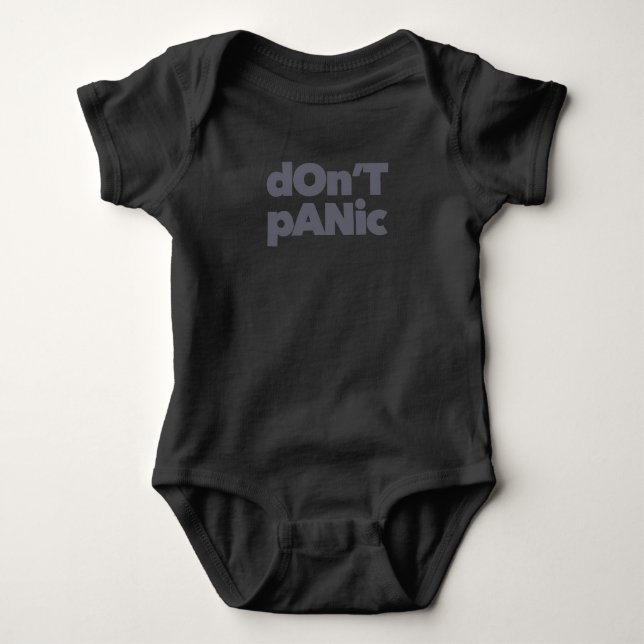 Modern, enkel, djärv cool grafik av Don't Panic T Shirt (Framsida)