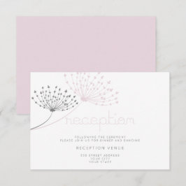 Modern enkel Doodle Flower Ro Rosa Inbjudningar