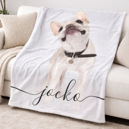 Modern Enkel Elegant Chic Djur Foto Text Fleecefilt