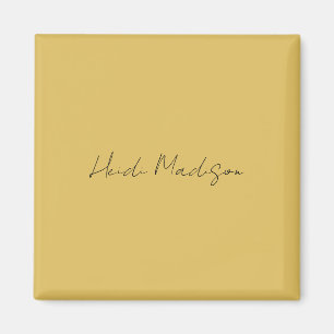 Modern enkel Elegant, enkel Guld Färg-kalligrafi Magnet