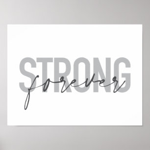 Modern, enkel elegant för chic - stark för alltid poster