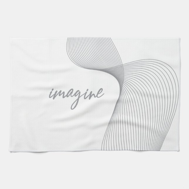 Modern, enkel, elegant grafik för Imagine Kökshandduk (Horisontell)