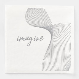 Modern, enkel, elegant grafik för Imagine Pappersservett