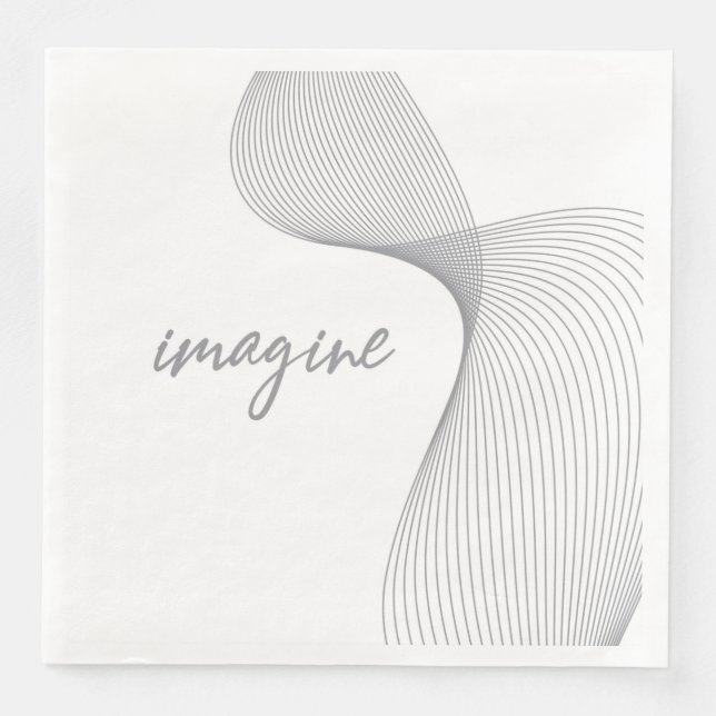 Modern, enkel, elegant grafik för Imagine Pappersservett (Framsida)