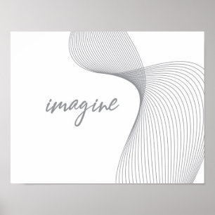 Modern, enkel, elegant grafik för Imagine Poster