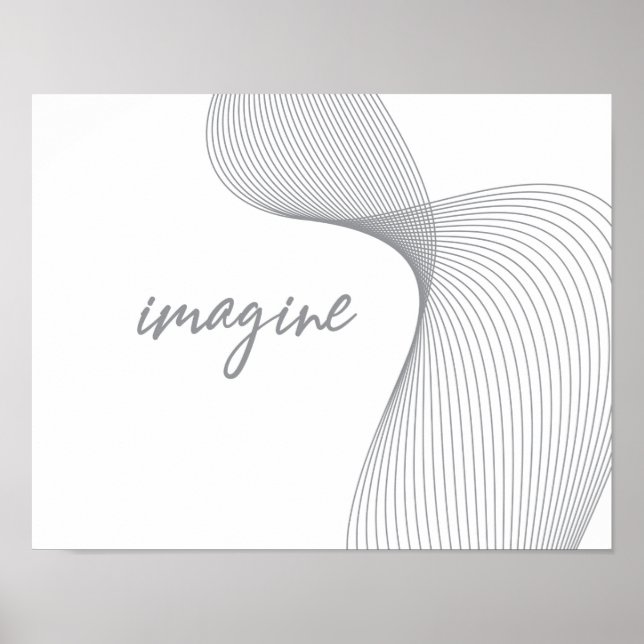Modern, enkel, elegant grafik för Imagine Poster (Framsidan)