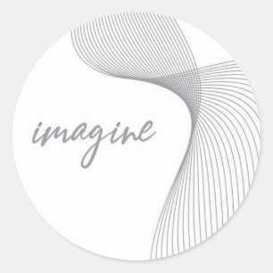 Modern, enkel, elegant grafisk design av Imagine Runt Klistermärke