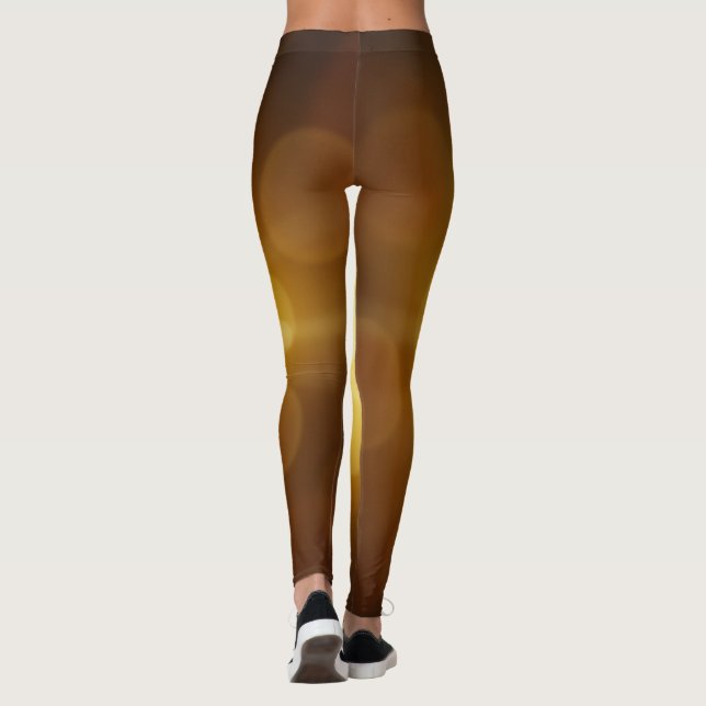 Modern enkel elegant Guld för henne Leggings (Baksida)