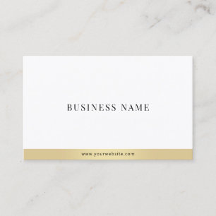Modern enkel Elegant Guld White Professionell Cool Visitkort