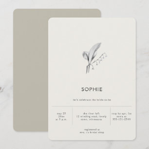 Modern enkel Elegant Lily Linen Möhippa Inbjudningar